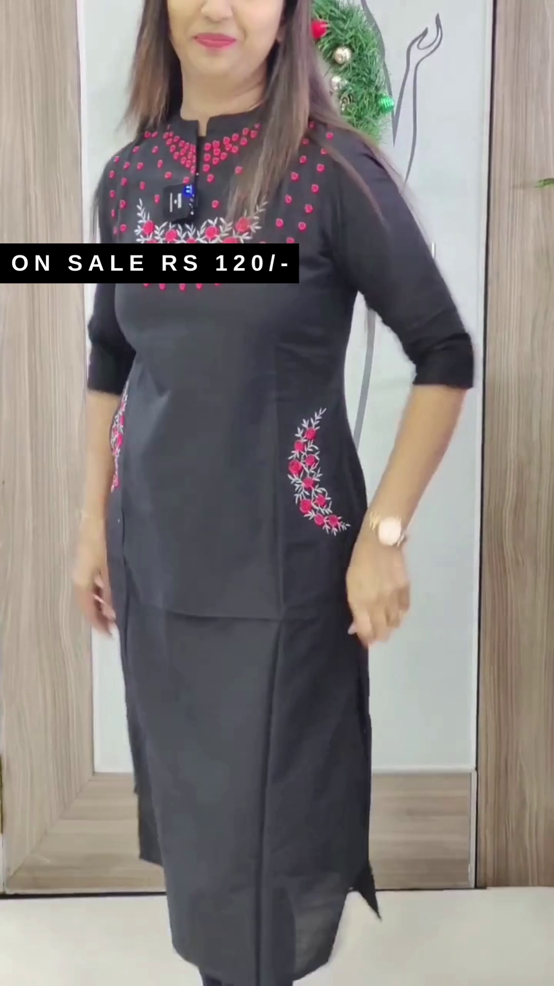 Embroidered Cotton Kurti For Women
