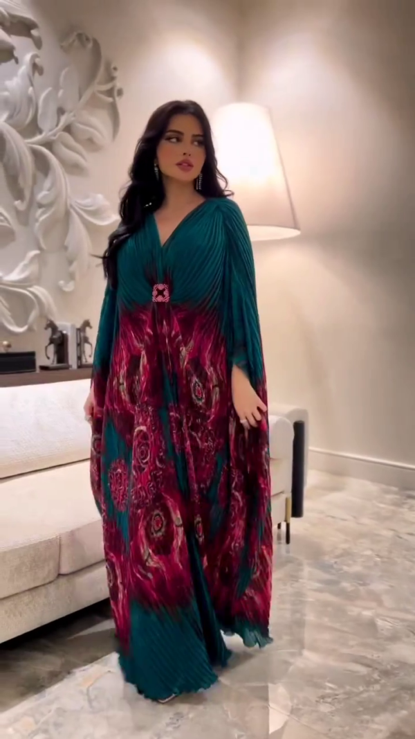 Multi  floral embellished kaftan