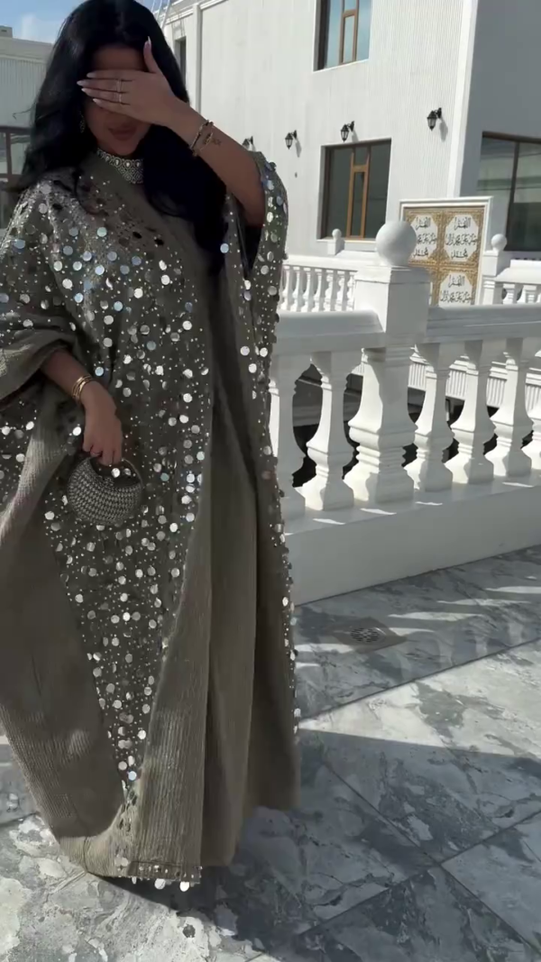 Green folak with full gold embroidery with plain inner dreas